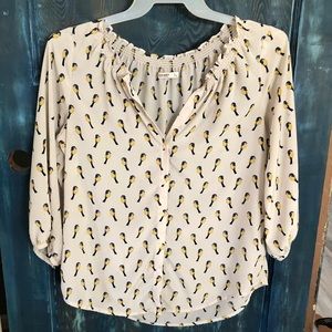Bird blouse! Great condition!